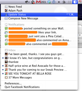 Ilustrație pentru articol intitulat Notificări Facebook aduce Facebook pe Mac